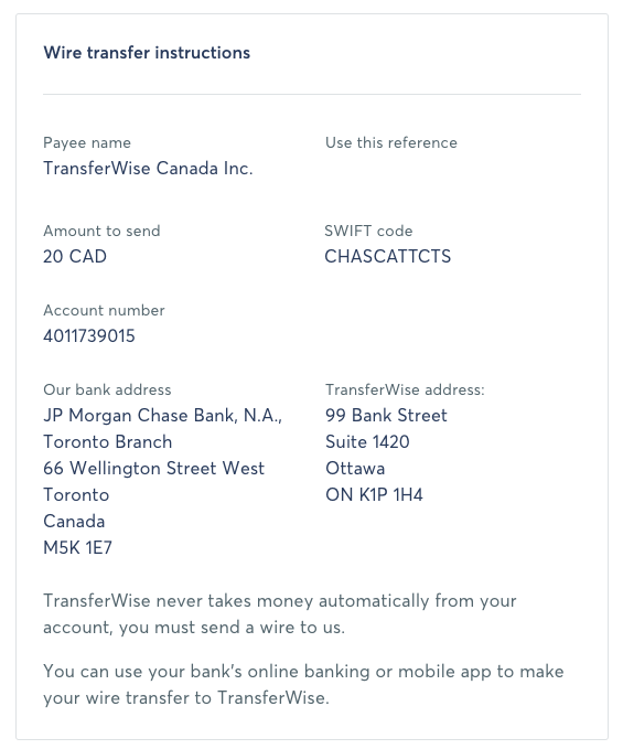 How To Send CAD To TransferWise In Canada Without Using A Wire LiveCA LLP
